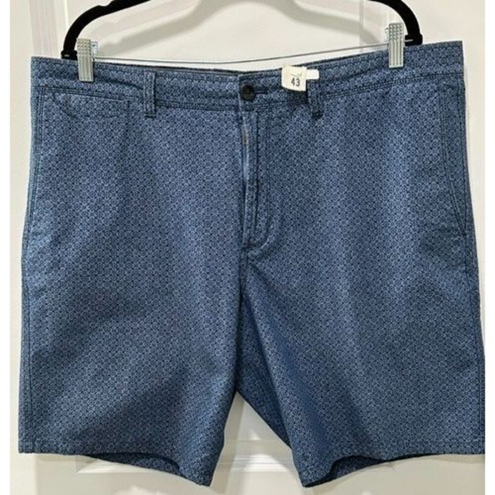 Banana Republic Aiden Short Men's Size 38 Blue Floral Geometric Print Chino